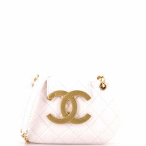 Chanel Small Giant CC Chain Compartment Messenger Bag Quilted Lambskin